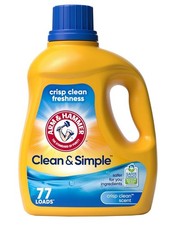 ARM & HAMMER Clean & Simple?77 Loads Liquid Laundry Detergent, 100.5 Fl oz 0.17 per gallon