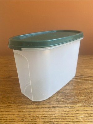 Tupperware #1612 Modular Mate 4-3/4 Cup Container #1616 Dark GREEN Lid Excellent