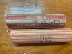 Roll Of Circulated 1956 + 1956D Wheat Cent Pennies 100 Coins Total Ungraded