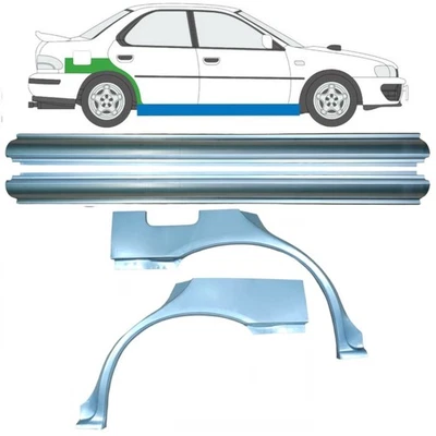 Für Past für Subaru Impreza GC/GF 92-00 2xSchweller+2x Radlauf reparatur blech - Bild 1 von 4