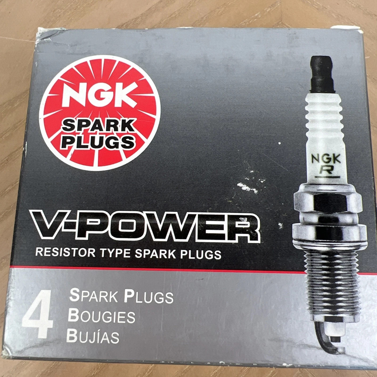 NGK Spark Plugs V-Power Resistor Type Spark Plugs ZFR5N 3459 Pack Of 4