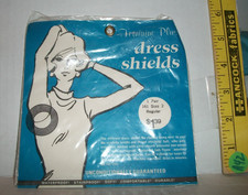 Vintage NEW IN PACKAGE Feminine Plus White Dress Shields Size 2 CRESCENT 1970S