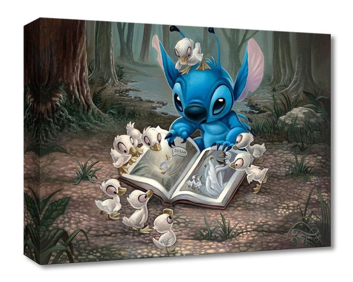Disney Fine Art - Stitch Treasures on Canvas - Artist : Jared