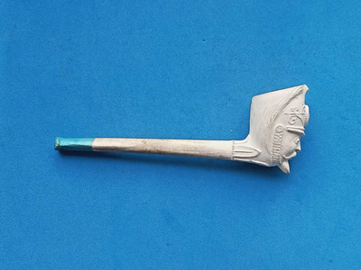 Seltene antike Tonpfeife französischer napoleonischer Soldat aus dem 19. Jh. (unberaucht)