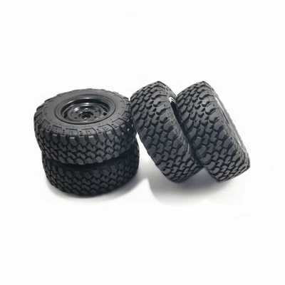 4 Pieces Roue RC Noire Adhérence Forte Pneu tout-Terrain RC - Photo 1/4