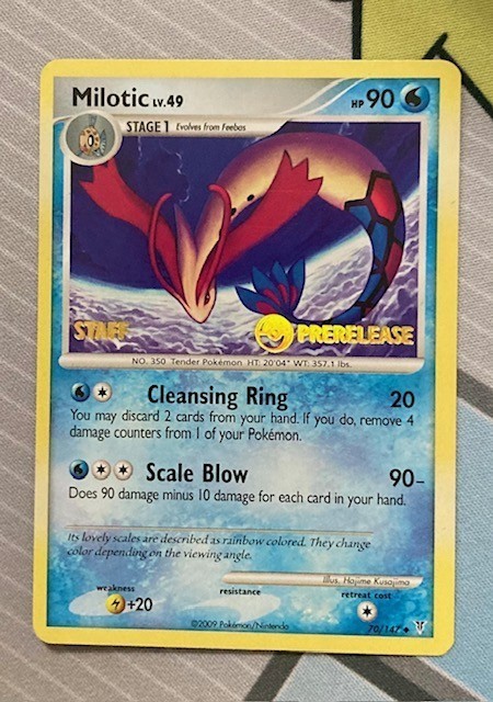 Pokemon MILOTIC STAFF Platinum Supreme Victors Prerelease 2009 Promo 70/147