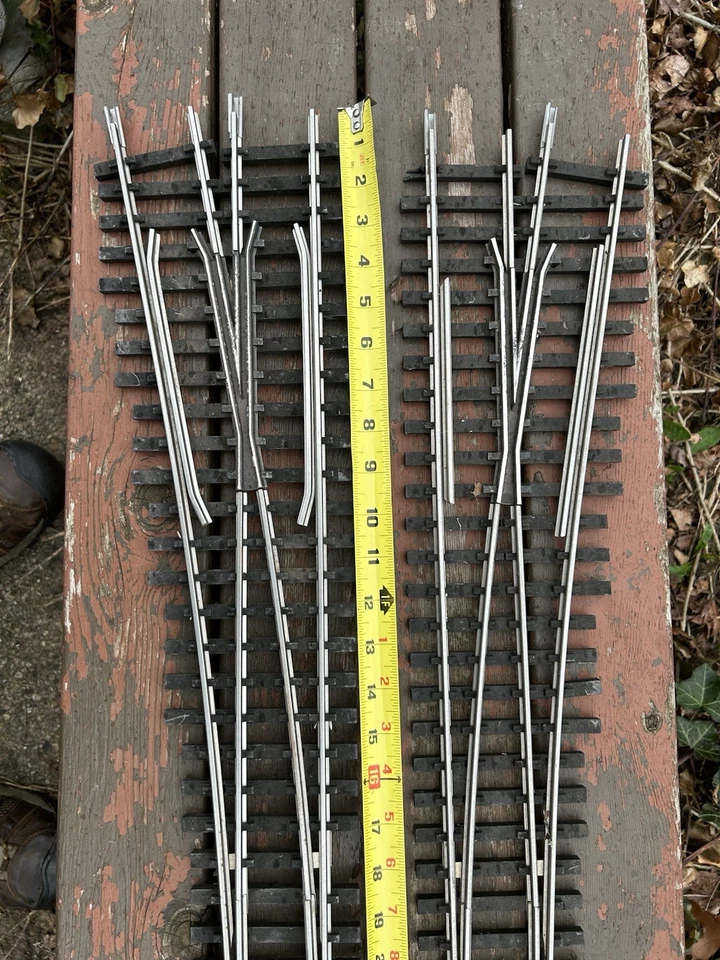 Aristo-Craft Pair Stainless Steel Extra Wide Switches Left & Right, 36”, G Gauge - Image 2 of 4