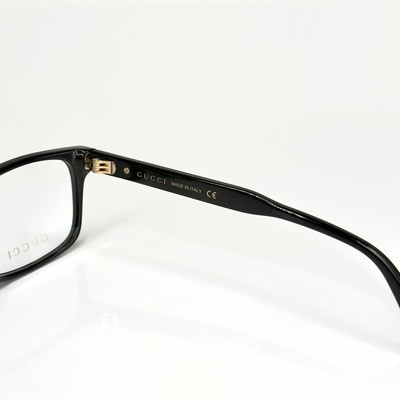 GUCCI GG0826O 0826 Black Stripe Rectangular Eyeglasses 53mm 001