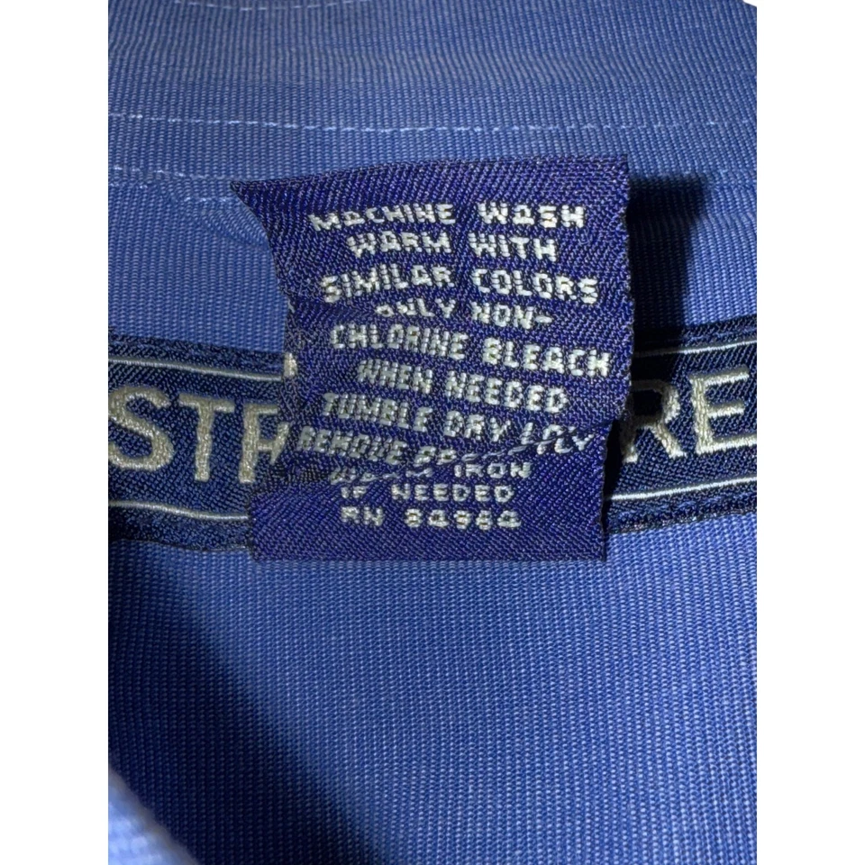 Camisa de vestir azul manga larga con botones talla grande Structure para hombre Foto 4 de 4