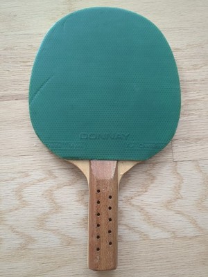 Vintage Donnay Table Tennis Racket Green Made in Hong Kong Ping-Pong