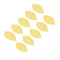 BlattanhäNger, 10 StüCk 75Mm Metallbaumblatt Perlen BläTter Netz Stil 2, Gold