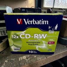 Verbatim 12x CD-RW 10 Pack 700MB 80 Min Sealed Rewritable Discs