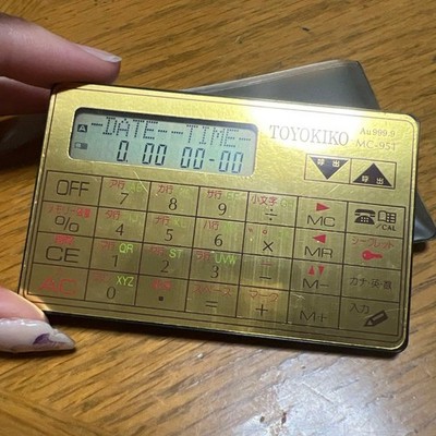 TOYOKIKO MC-911 Calculator with Gold Case CITIZEN #eee248