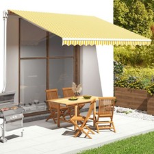Retractable Awning Manual Outdoor Garden Canopy Patio terrace Sun Shade Shelter