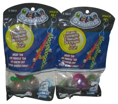 Squinkies Danglers Sticker Schlüsselanhänger Clip Lot - (2 Beutel)