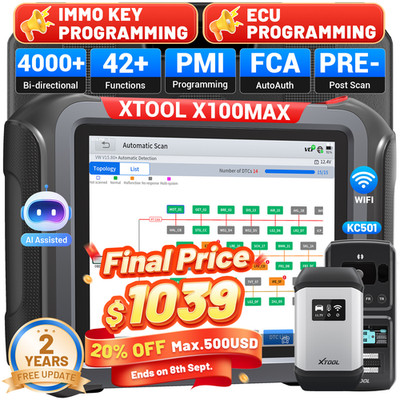 2026 XTOOL X100 MAX Key Programmer Auto Diagnostic Scanner IMMO ECU Programming