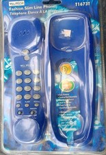 VINTAGE NEW SEALED Teltech Fashion Slim Line Phone T1673T BLUE Desktop/Wall