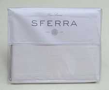 Sferra Leonardo Queen Sheetset White 100 Cotton Percale Made Italy