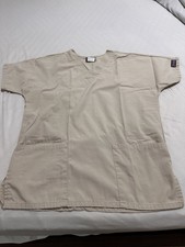 Women  s Beige Cherokee Brand Scrub Set In Size XXS