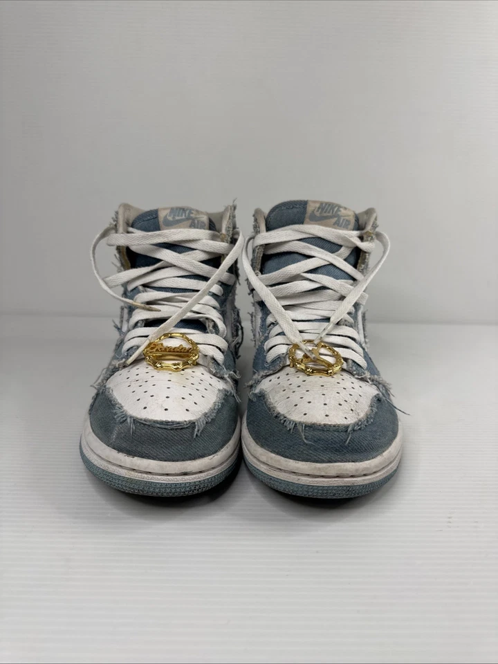 Nike Air Jordan 1 Retro High Denim Sneakers Taglia 7 - Suole mancanti - Immagine 3 di 4