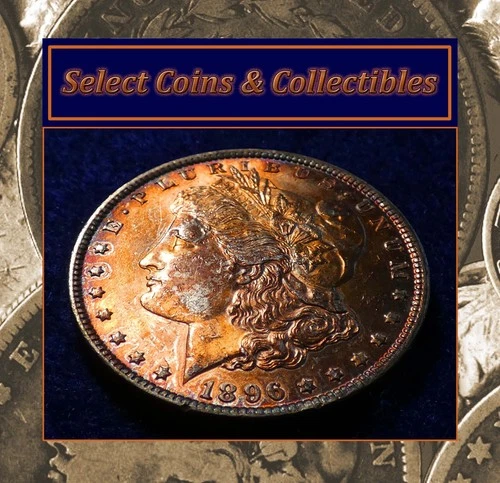 1896 BU+ Morgan Silver Dollar - Spectacular Multi-Color Toning! #3535