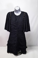 NWT Joie Foster Dress Caviar Black Size 2 Ruched Mini