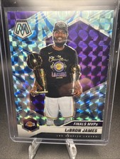 2020-21 Panini Mosaic Finals MVPs Blue Reactive Prizm Lebron James Lakers #297