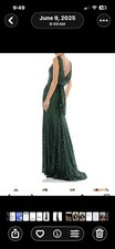 Green Sequin Maxi Dress Sleeveless Boat Neck Formal Party Evening Gown