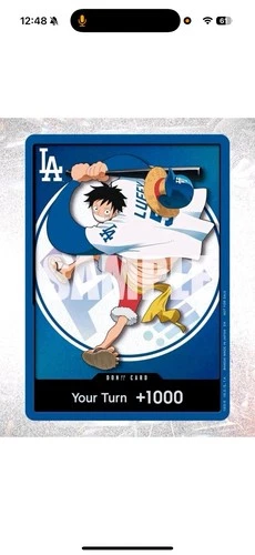 Los Angeles Dodgers One Piece Luffy Don Promo Card 7/2/26 Pre-Order