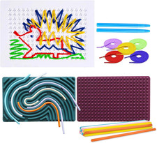 Threading Sensory Activity Board   3-Pack Fidget Toys for Kids and Toddlers   Fi
