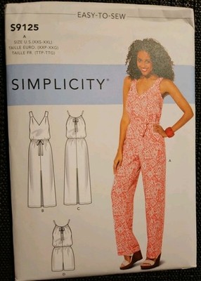 Simplicity S9125 Maxi Dress Long , Short Jumper w Variations XXS-XXL (4-26) UC 