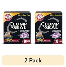 Clump  Seal Clay Clumping Litter, Multi-Cat, Odor Sealing, 38 lb, 2 Pack