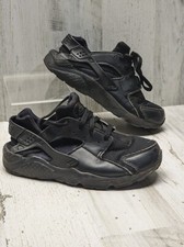 Nike Air Huarache Run 704949-016 Triple Black Shoes Youth 1Y