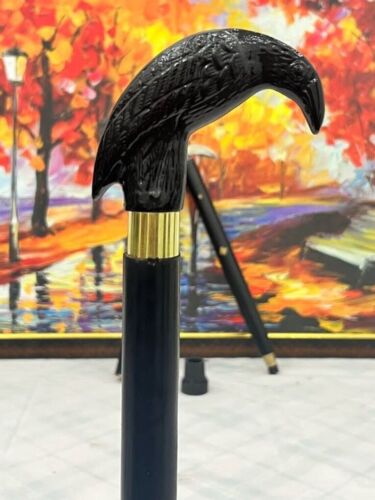 Crow Raven Walking Cane Stick for Men and Women Unisex Gift Party-wear Gift - Picture 1 of 2