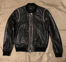 dsquared2 Studded Leather Jacket Size 50 $298...