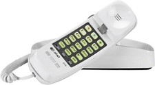 Corded White Landline Home Phone Lighted Keypad Speed Dial Mute Volume Control