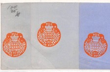GB REVENUES Embossed 1d Red *Bill Or Note* UNUSED 1882-3 Stamped Paper TRIO Z160