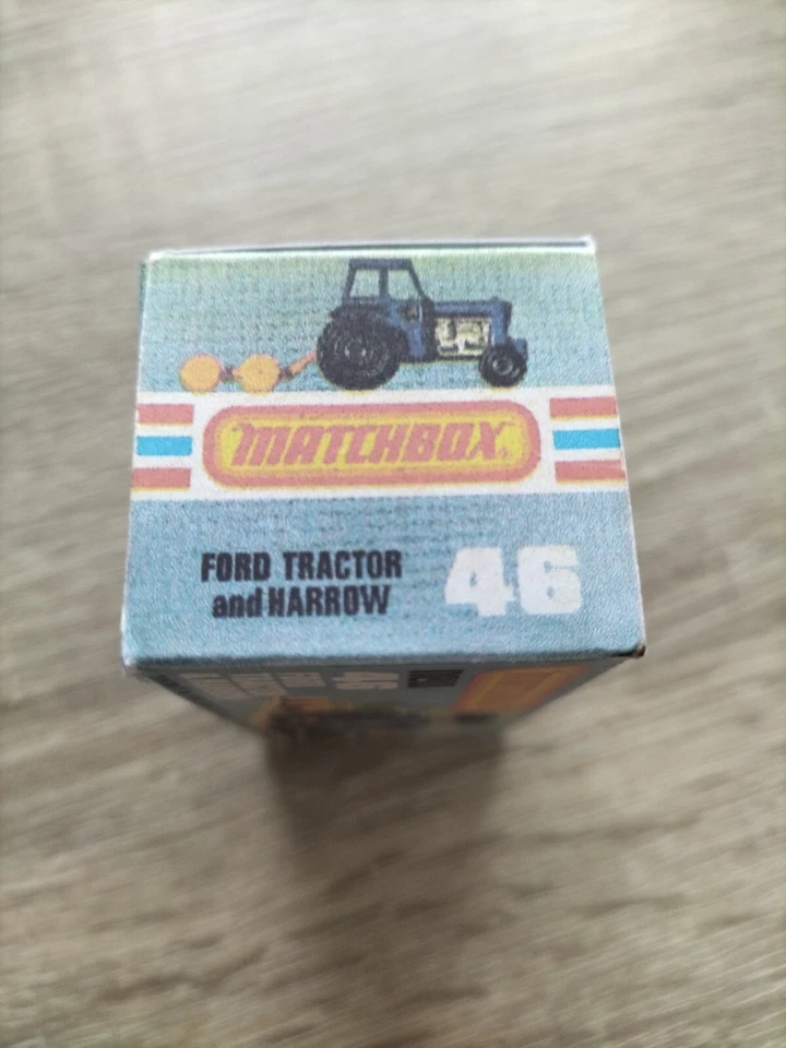 Matchbox Superfast - No46 Ford Tractor & Harrow  - Replica / Copy Box only - Image 3 of 3