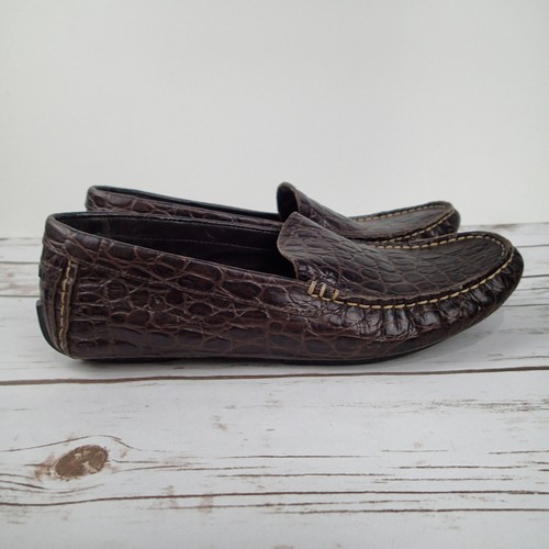 Mocasines para conducir Ralph Lauren mocasines cuero marrón Taylor 6b | eBay