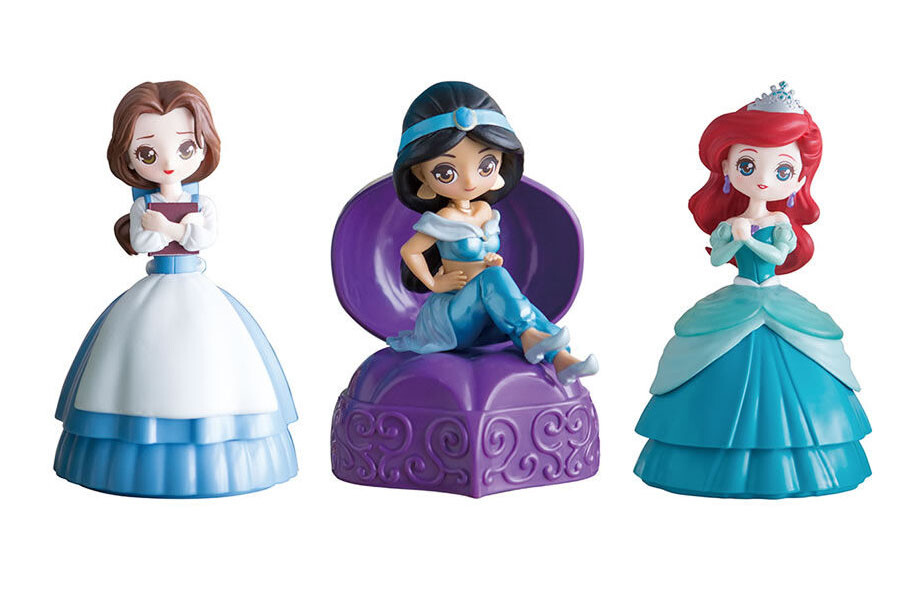 Disney Princess Heroine Doll Figure Vol Bandai Capchara Gashapon Toys set  of