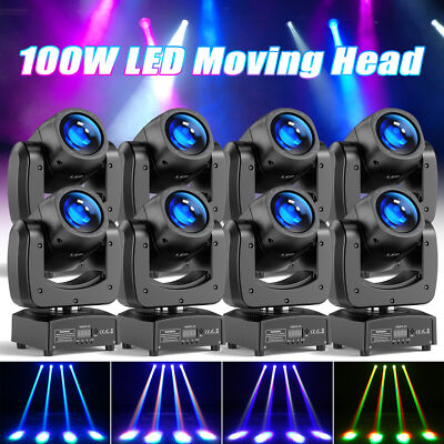 8STK 4IN1 100W LED Moving Head Bühnenlicht RGBW Beam DMX Disco DJ Partylicht DE