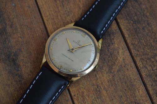 RARE Citizen Center Second 14K Gold Filled 40 Mic SN 13009 hand-wound antique - Picture 2 of 12