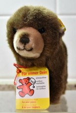 Steiff BROWNY BEAR 1444/12, 5", WESTERN GERMANY, NOS, CHEST HANG TAG