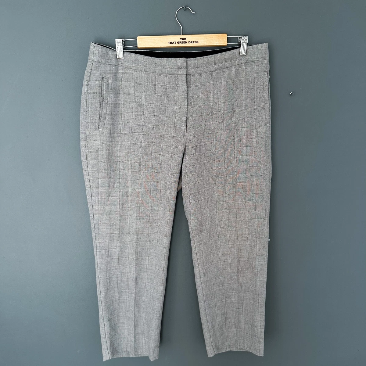 Ladies grey sales cropped trousers