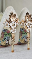 Beauty  The Beast - Custom Wedding Shoes