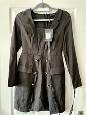 Pretty Little Thing Black Military Blazer Dress
