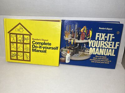 VTG Reader's Digest 2 Book Lot - Do It Yourself & Fix-It Yourself 1980s Books