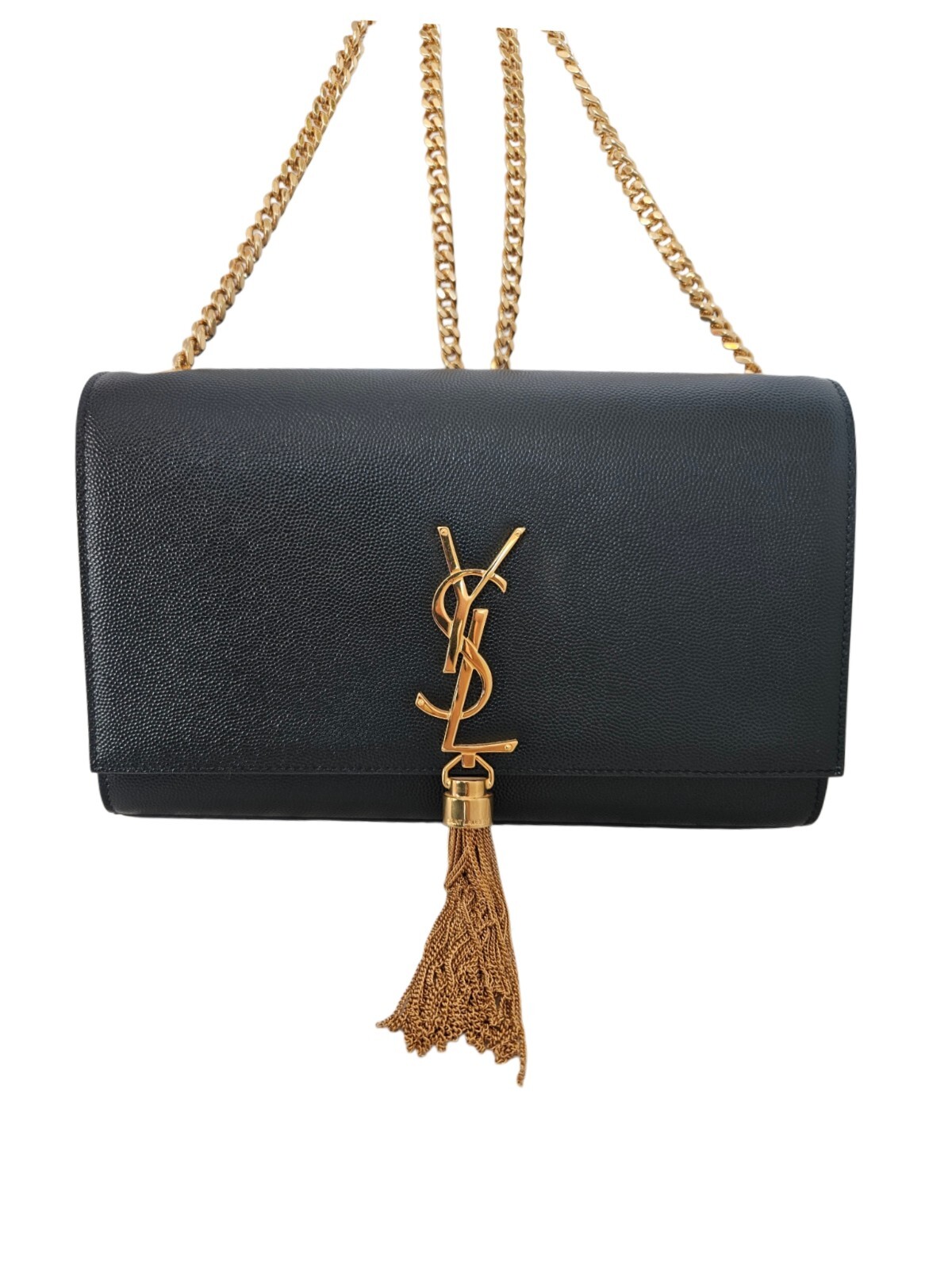 Borsa a tracolla Saint Laurent Monogram Kate in nappa