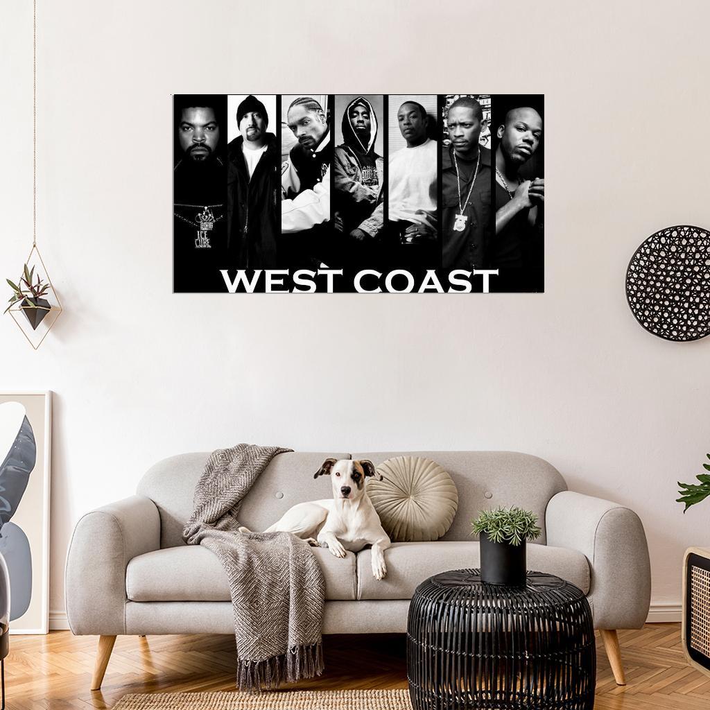 527068 WEST COAST RAPPERS 80s 90s Retro Vintage Photo 16x12 WALL