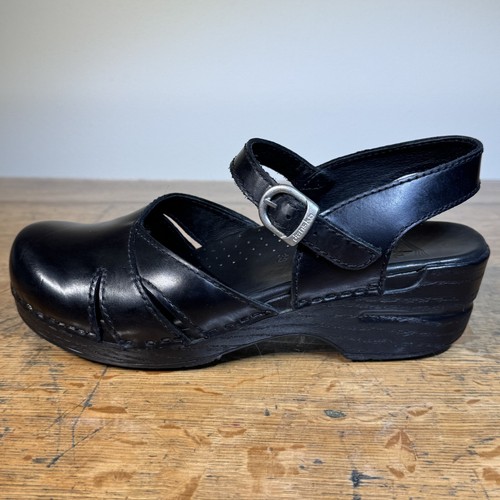Dansko Margrete Black Slingback Sandals EU 38 US 8 Shoes - Picture 4 of 9